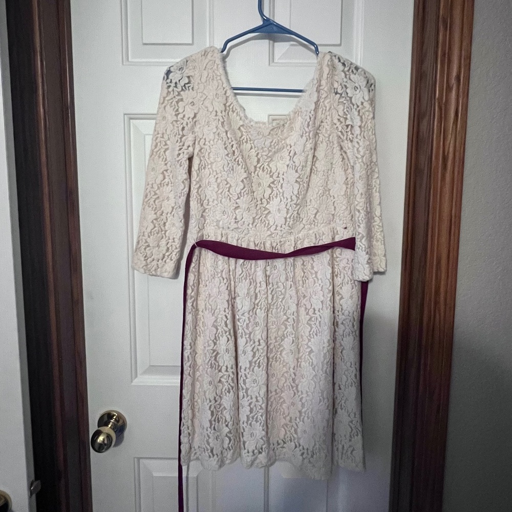 Cream lace dress